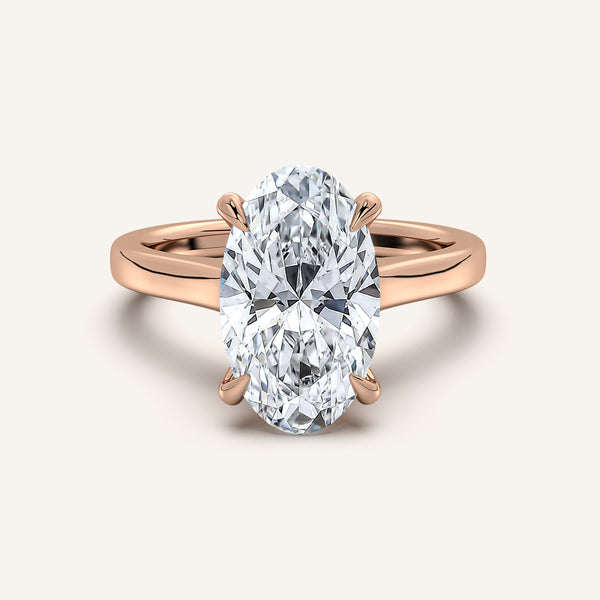Moval Cathedral Engagement Ring | 18k Rose Gold
