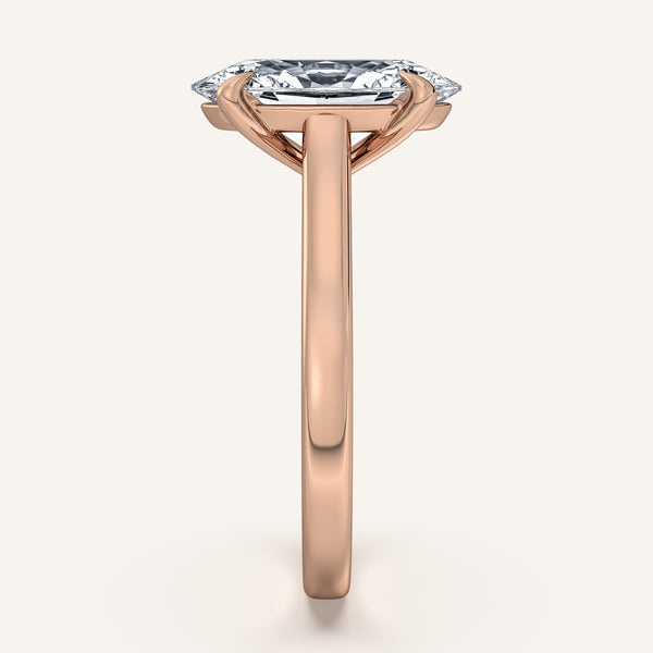 Moval Cathedral Engagement Ring | 18k Rose Gold
