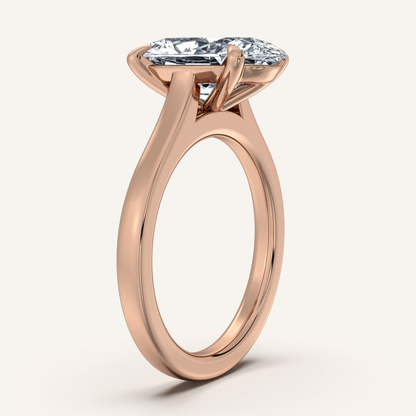 Moval Cathedral Engagement Ring | 18k Rose Gold