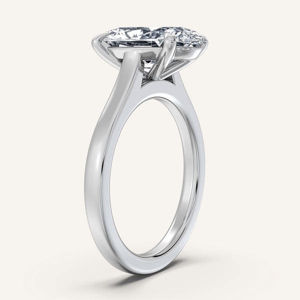 Moval Cathedral Engagement Ring | 14k White Gold