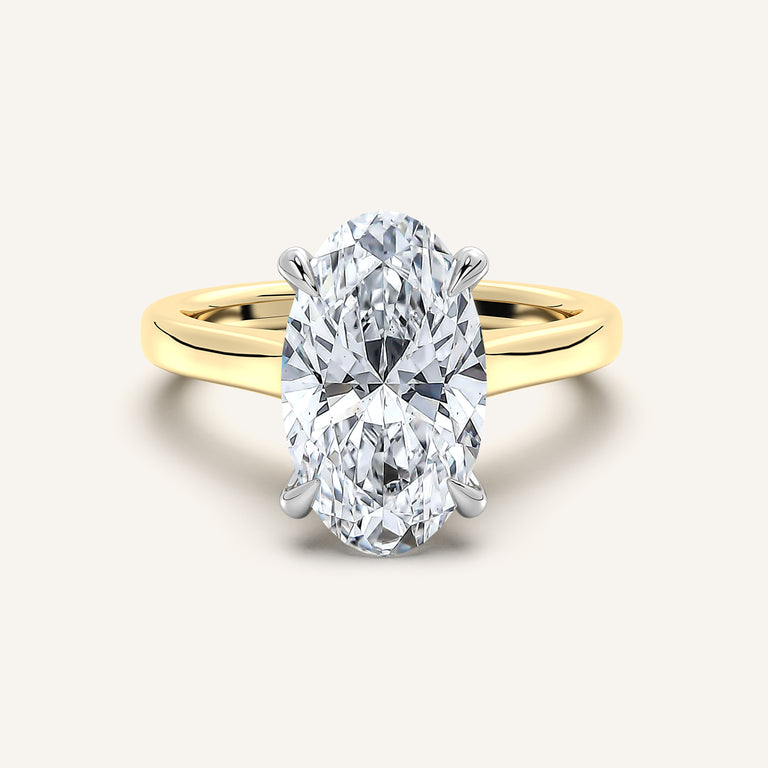 Image for Moval Cathedral Engagement Ring | 18k Two Tone