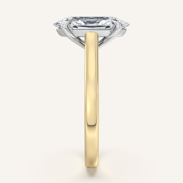 Moval Cathedral Engagement Ring | 18k Two Tone