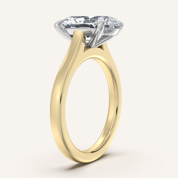 Moval Cathedral Engagement Ring | 14k Two Tone