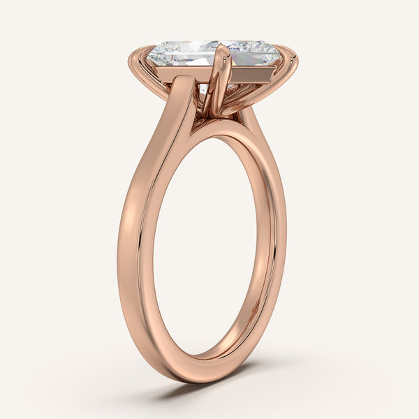 Dutch Marquise Cathedral Engagement Ring | 18k Rose Gold