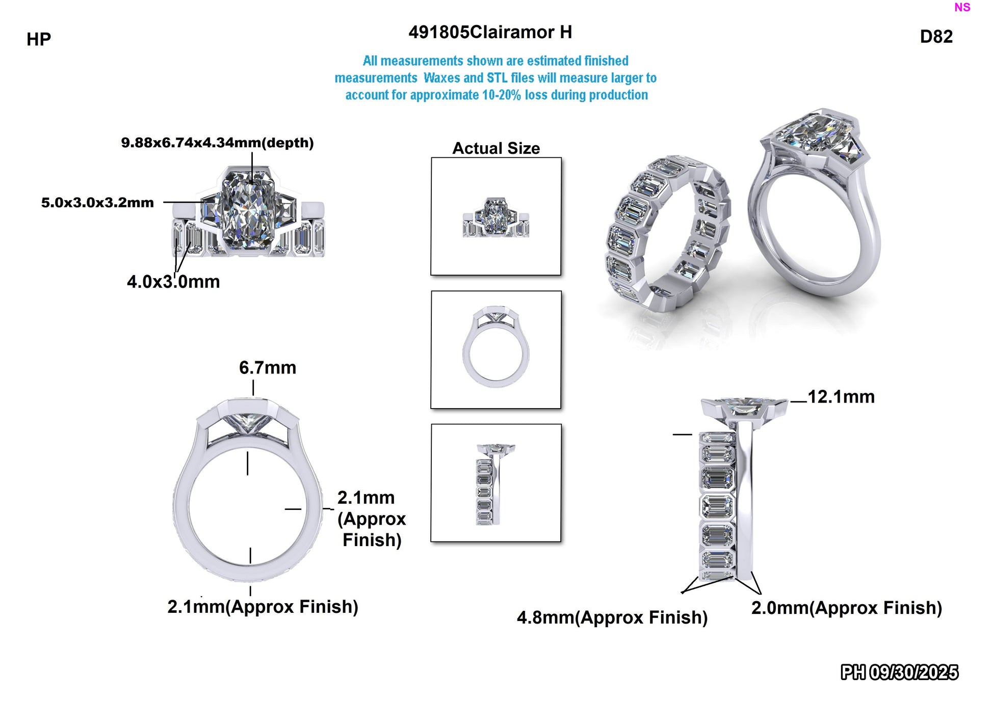 Natalie M. Custom Wedding Set