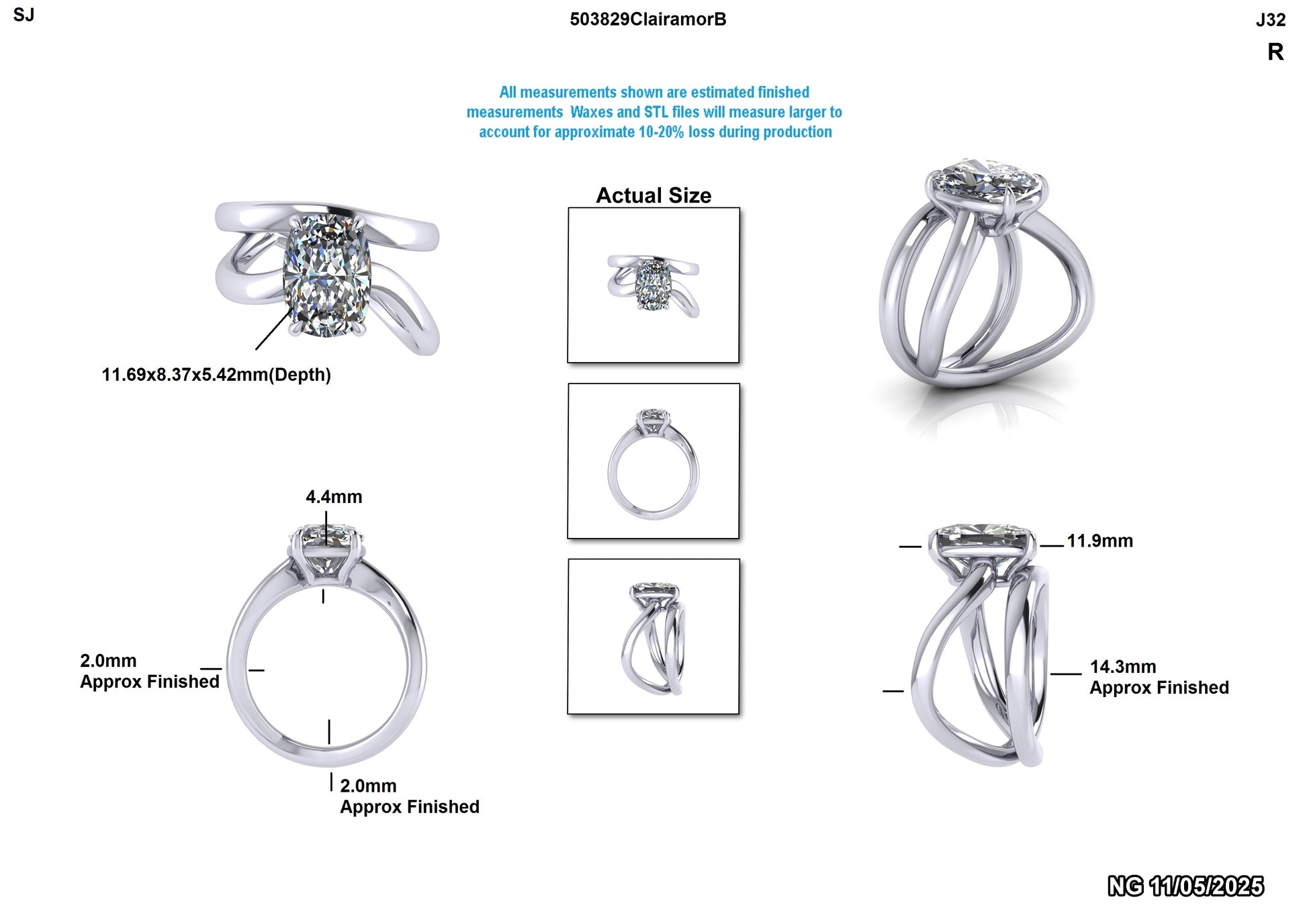 Ana A. Custom Engagement Ring (Change)