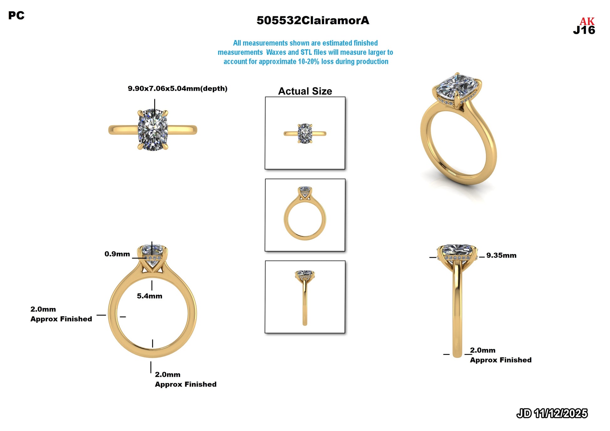 Ruth V.B. Custom Engagement Ring