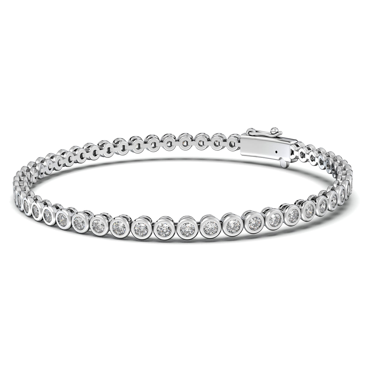 Bracelet Tennis Double Rang Silverly - Argent Sterling 925 Avec Zirconia Cubique, Brillant