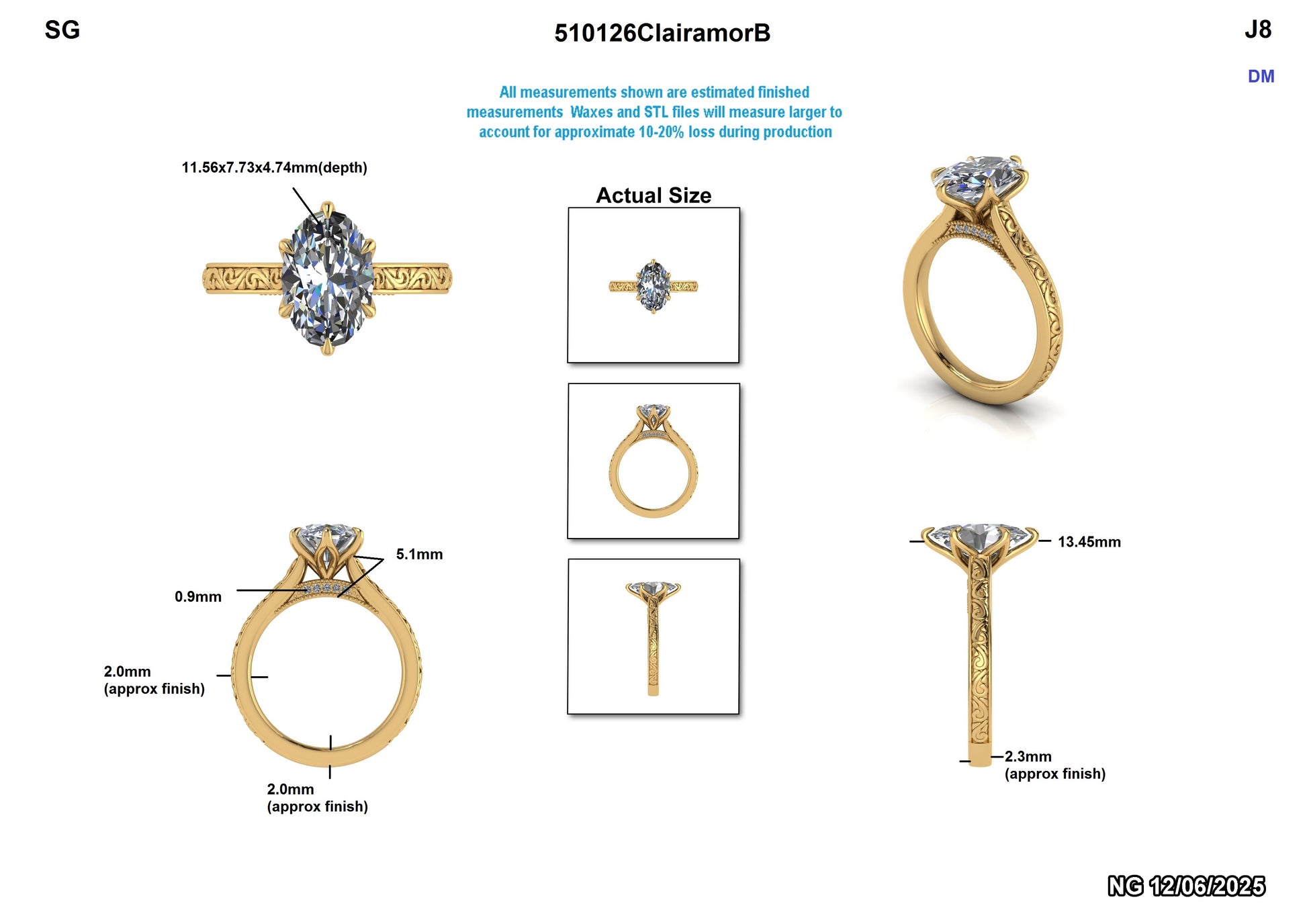 Asaf P Custom Engagement Ring