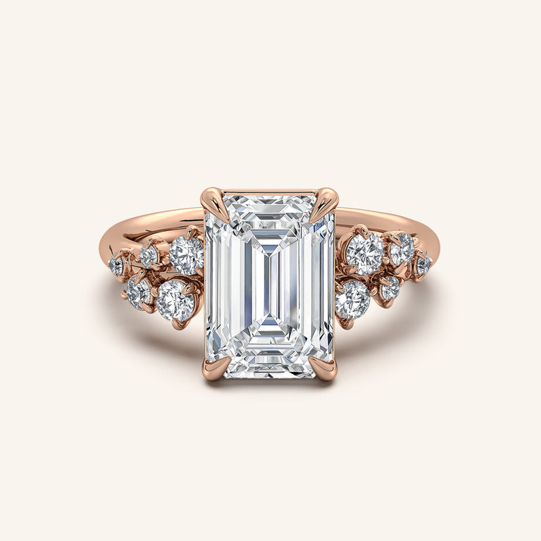 Image for Floral Accent Engagement Ring | 14k Rose Gold