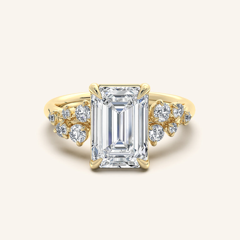 Image for Floral Accent Engagement Ring | 14k Yellow Gold