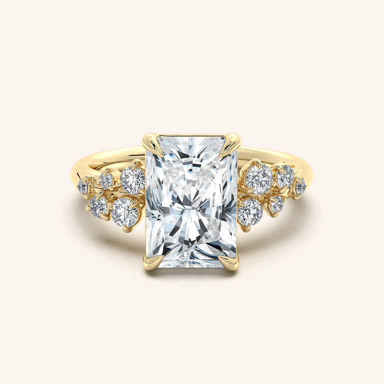 Image for Floral Accent Engagement Ring | 18k Yellow Gold