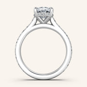 Image for Cushion Engraved Cathedral Engagement Ring | Platinum