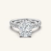 Image for Cushion Engraved Cathedral Engagement Ring | Platinum