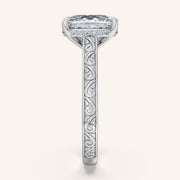 Image for Cushion Engraved Cathedral Engagement Ring | Platinum