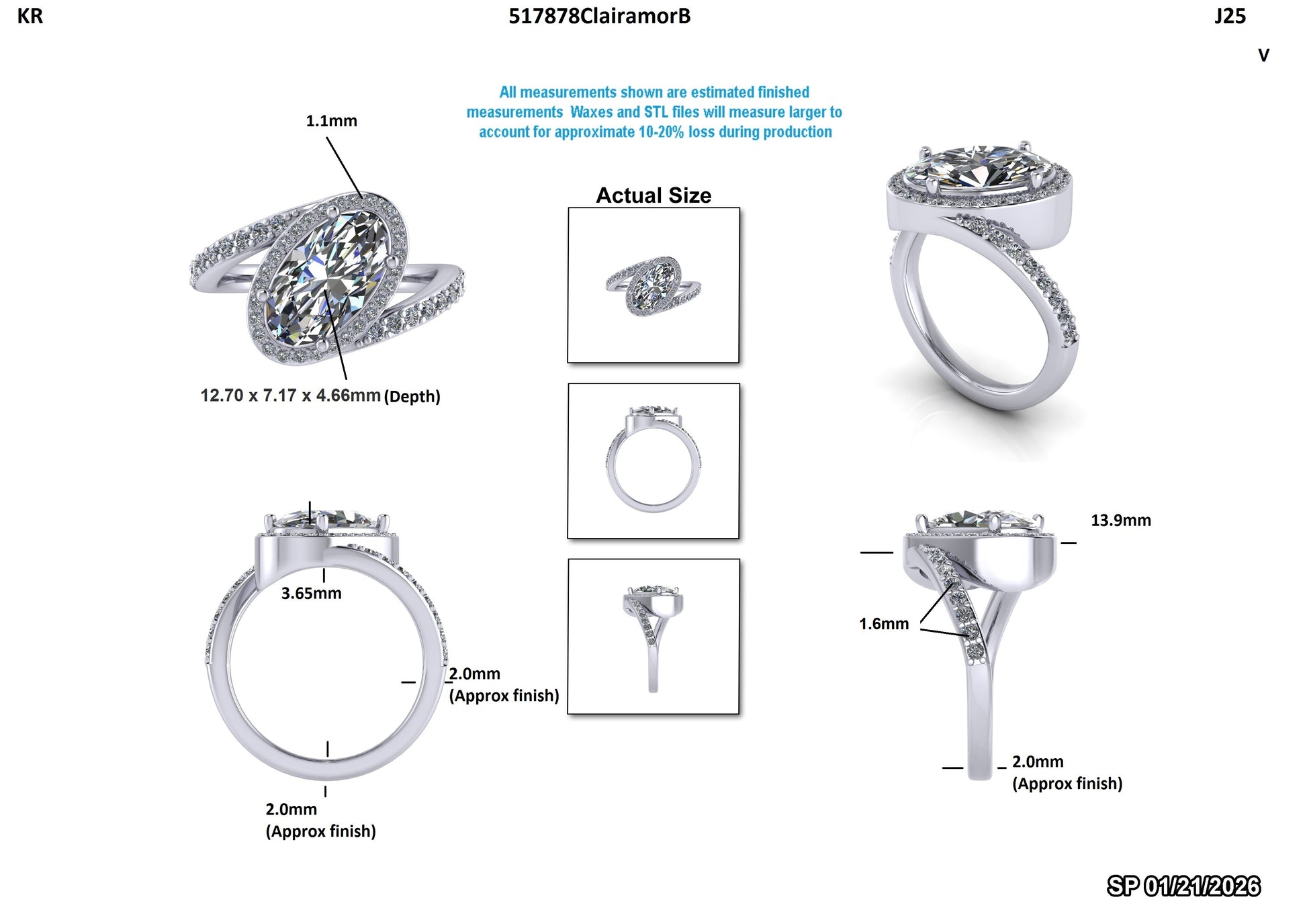 Amber St. Marie Custom Engagement Ring