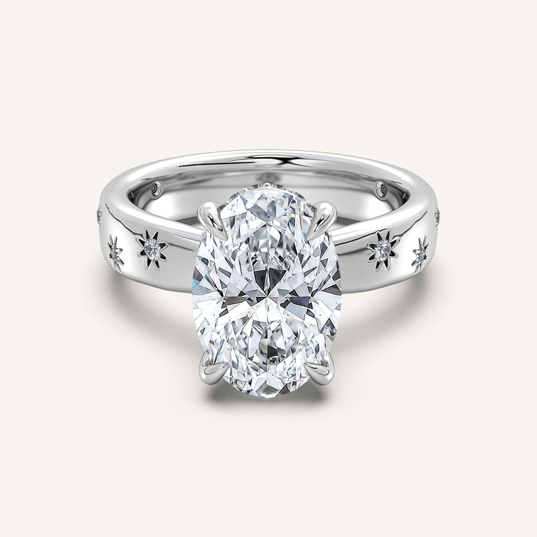 Image for Oval Celestial Engagement Ring | Platinum