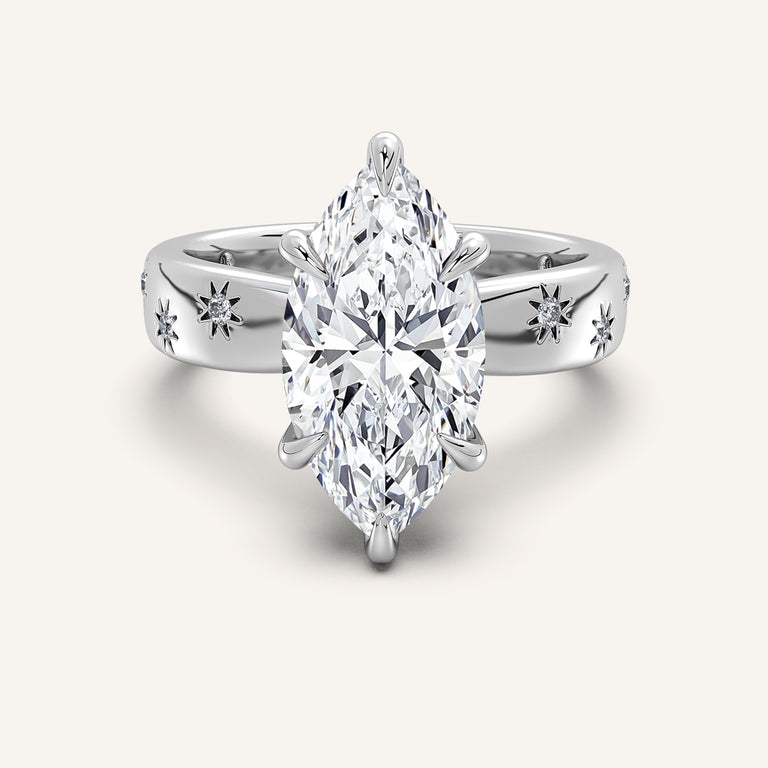Image for Marquise Celestial Engagement Ring | Platinum