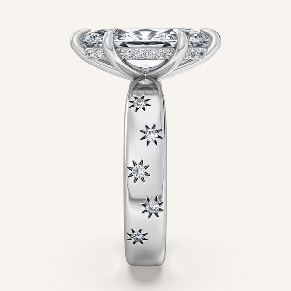 Marquise Celestial Engagement Ring | Platinum