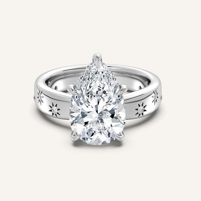Image for Pear Shape Celestial Engagement Ring | Platinum