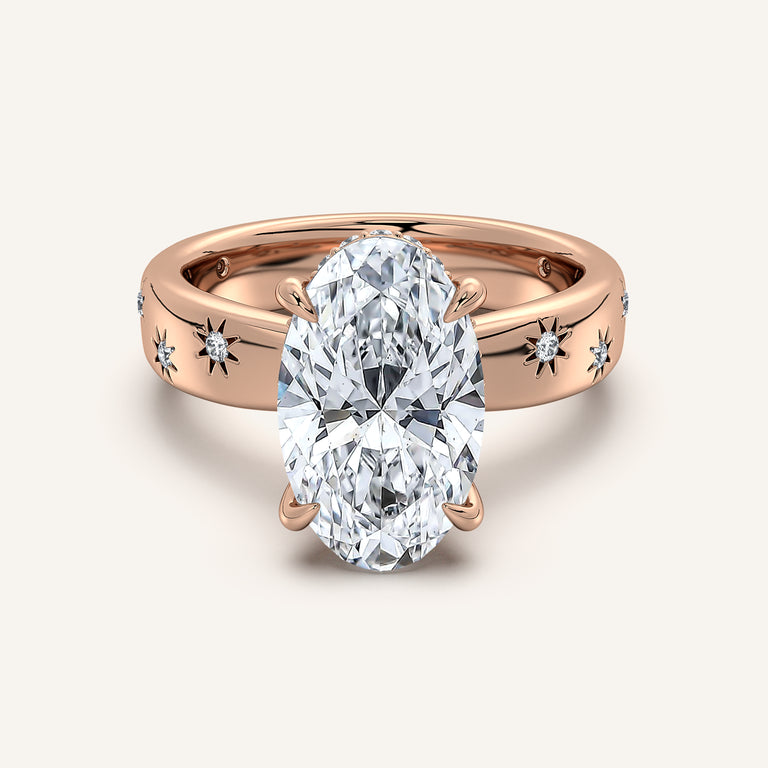 Image for Moval Celestial Engagement Ring | 18k Rose Gold