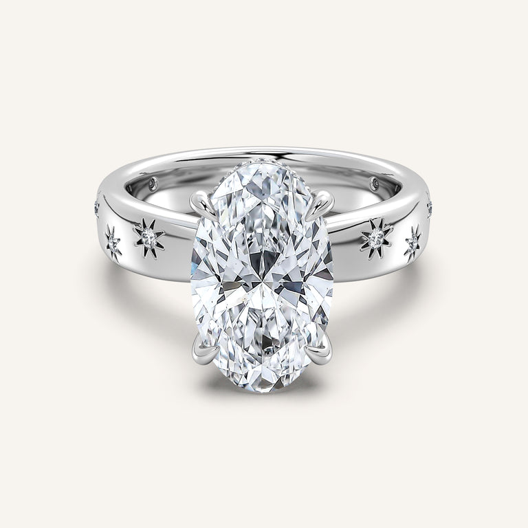 Image for Moval Celestial Engagement Ring | Platinum