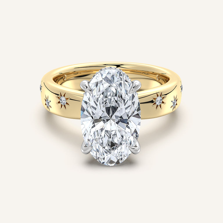 Image for Moval Celestial Engagement Ring | 18k Two Tone Gold