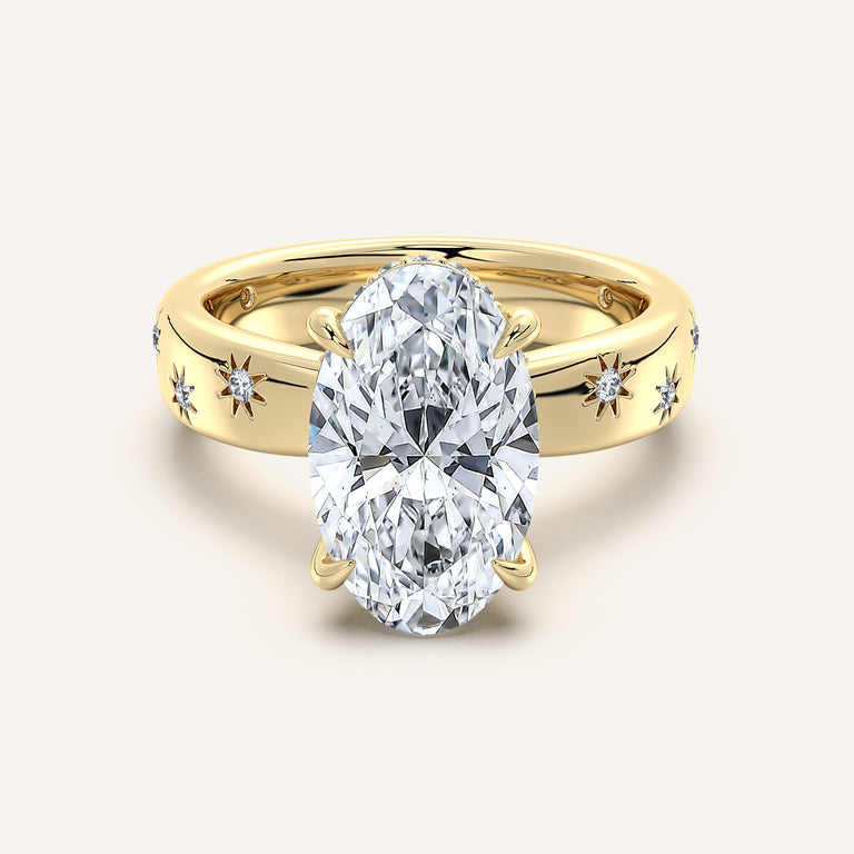 Image for Moval Celestial Engagement Ring | 18k Yellow Gold