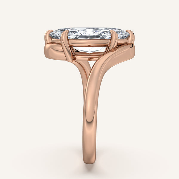 Marquise Bypass Engagement Ring | 18k Rose Gold