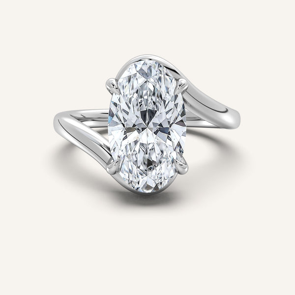 Moval Bypass Engagement Ring | Platinum