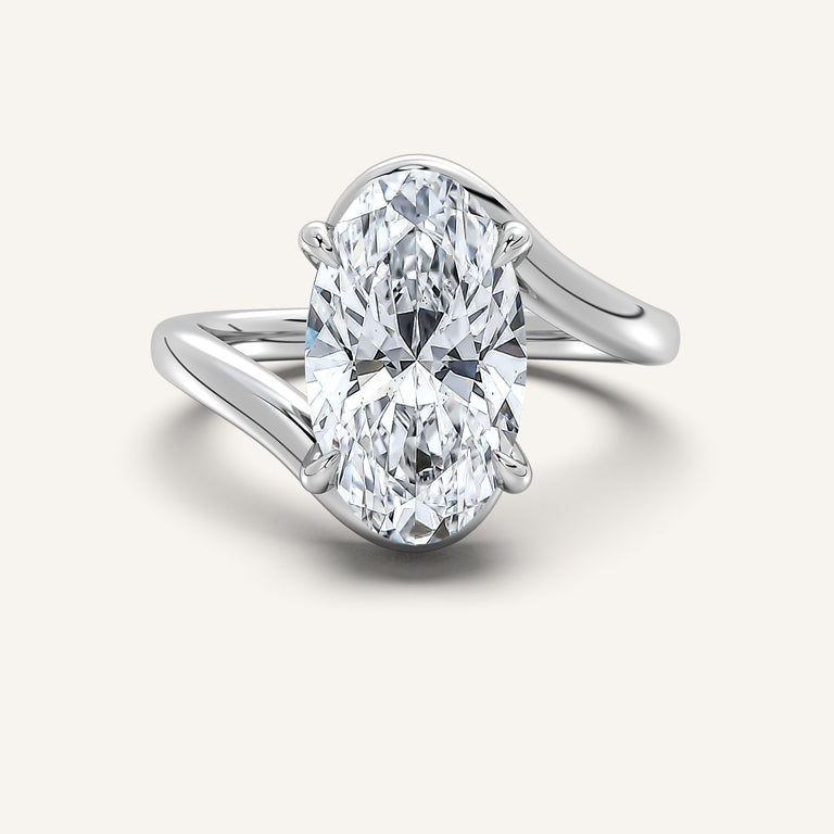 Image for Moval Bypass Engagement Ring | 14k White Gold