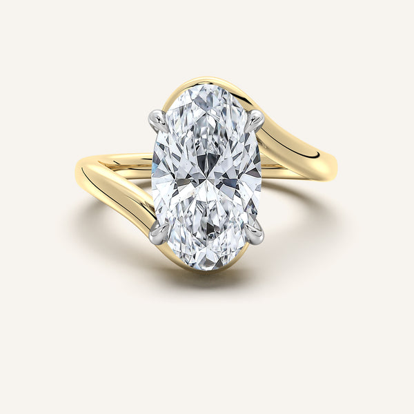Moval Bypass Engagement Ring | 14k Two Tone