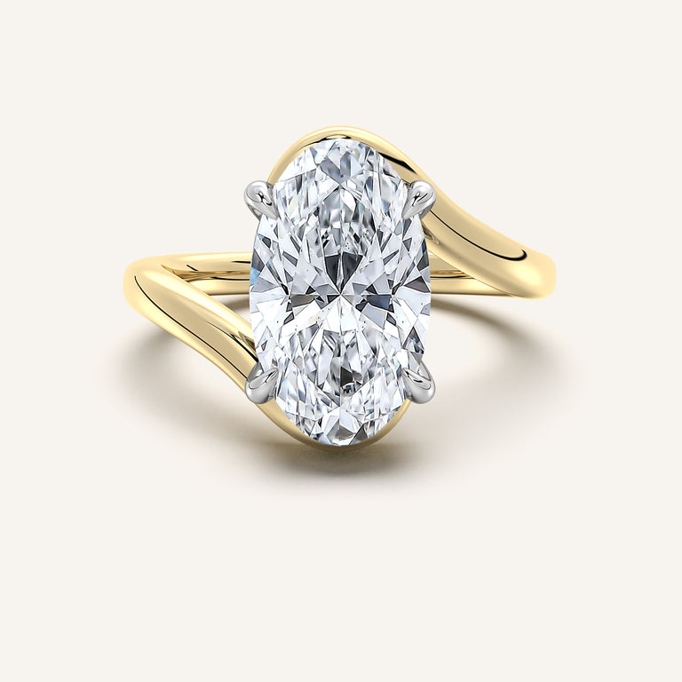 Image for Moval Bypass Engagement Ring | 14k Two Tone