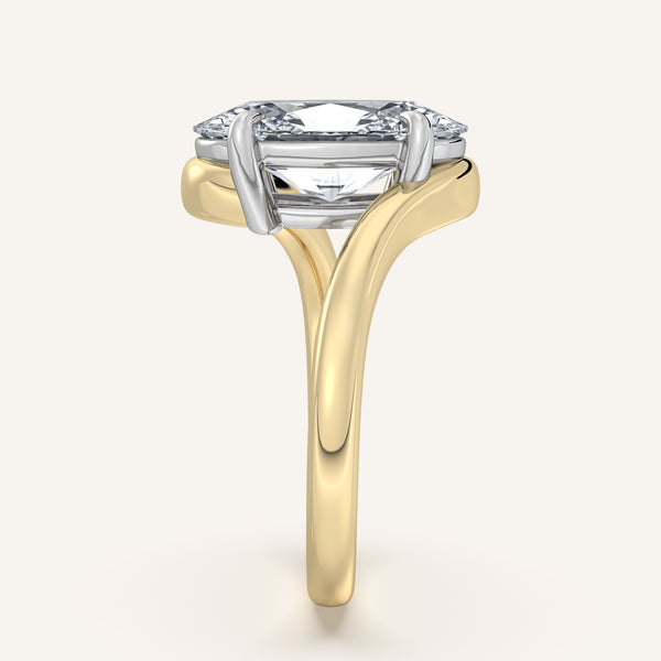 Moval Bypass Engagement Ring | 14k Two Tone