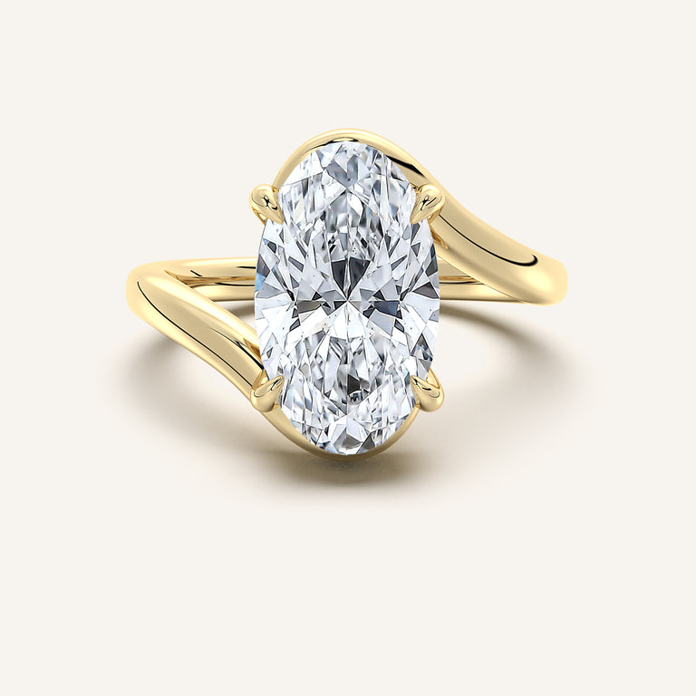 Image for Moval Bypass Engagement Ring | 14k Yellow Gold
