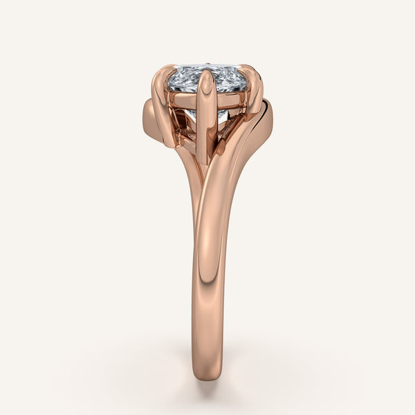 Marquise East West Bypass Engagement Ring | 14k Rose Gold