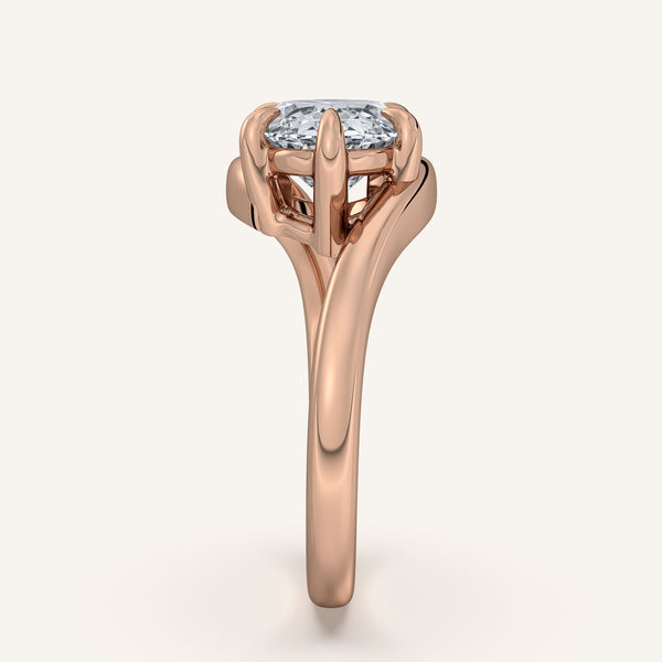 Moval East West Bypass Engagement Ring | 14k Rose Gold