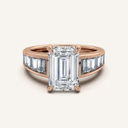Image for Emerald Cut Art Deco Engagement Ring | 18k Rose Gold
