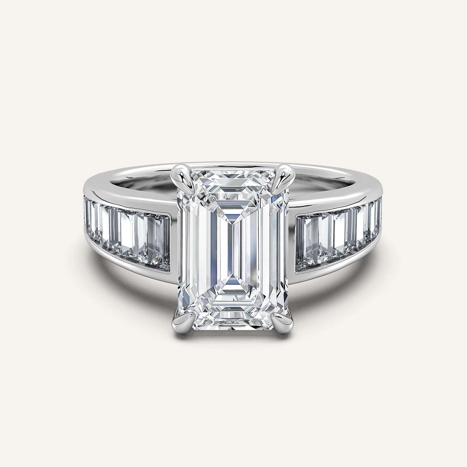 Image for Emerald Cut Art Deco Engagement Ring | Platinum