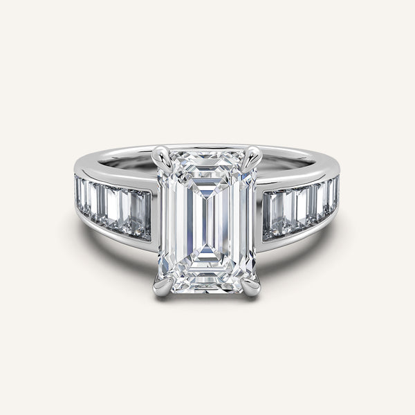 Emerald Cut Art Deco Engagement Ring | Platinum