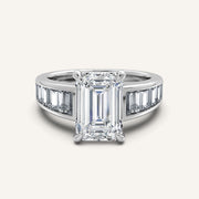 Image for Emerald Cut Art Deco Engagement Ring | 18k White Gold