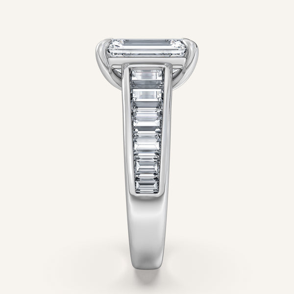 Emerald Cut Art Deco Engagement Ring | Platinum