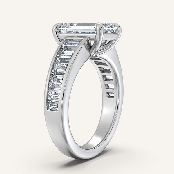 Emerald Cut Art Deco Engagement Ring | Platinum