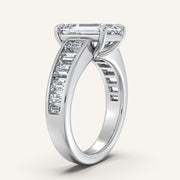 Image for Emerald Cut Art Deco Engagement Ring | 18k White Gold