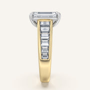 Image for Emerald Cut Art Deco Engagement Ring | 18k Two Tone