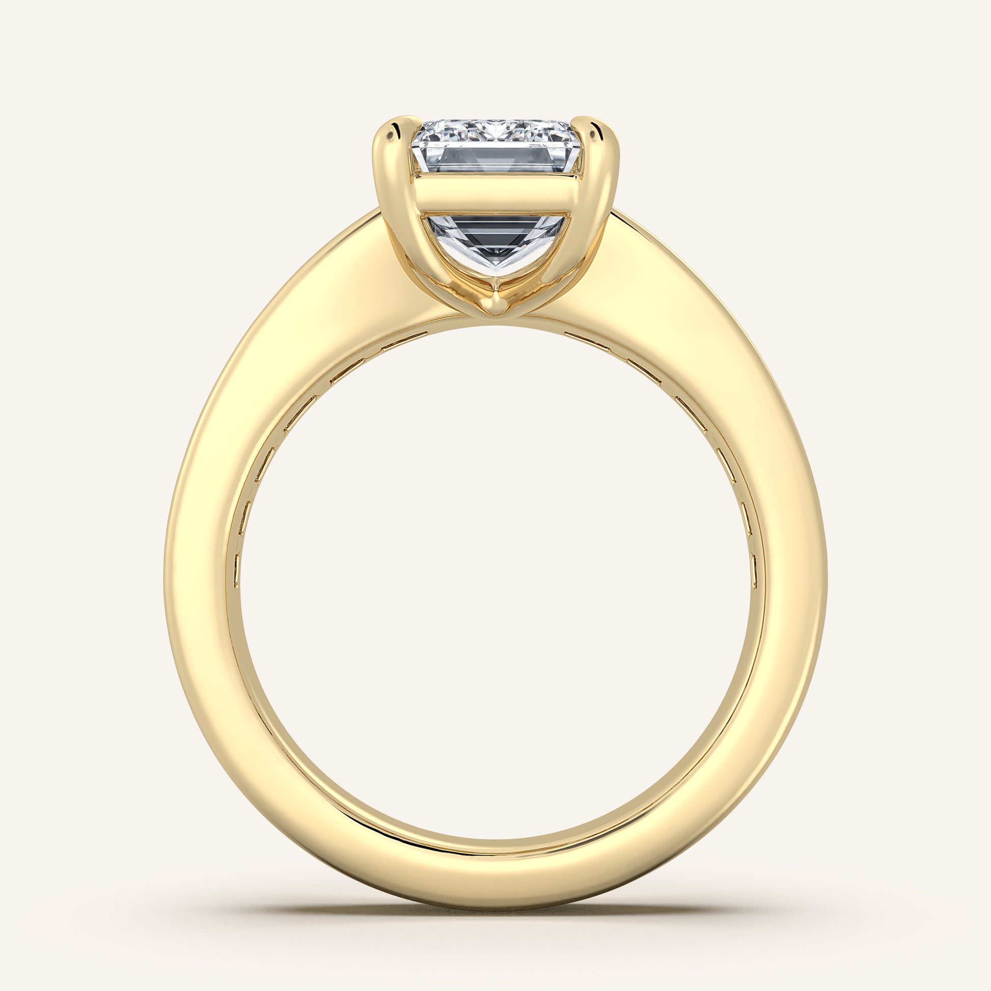 Image for Emerald Cut Art Deco Engagement Ring | 18k Yellow Gold