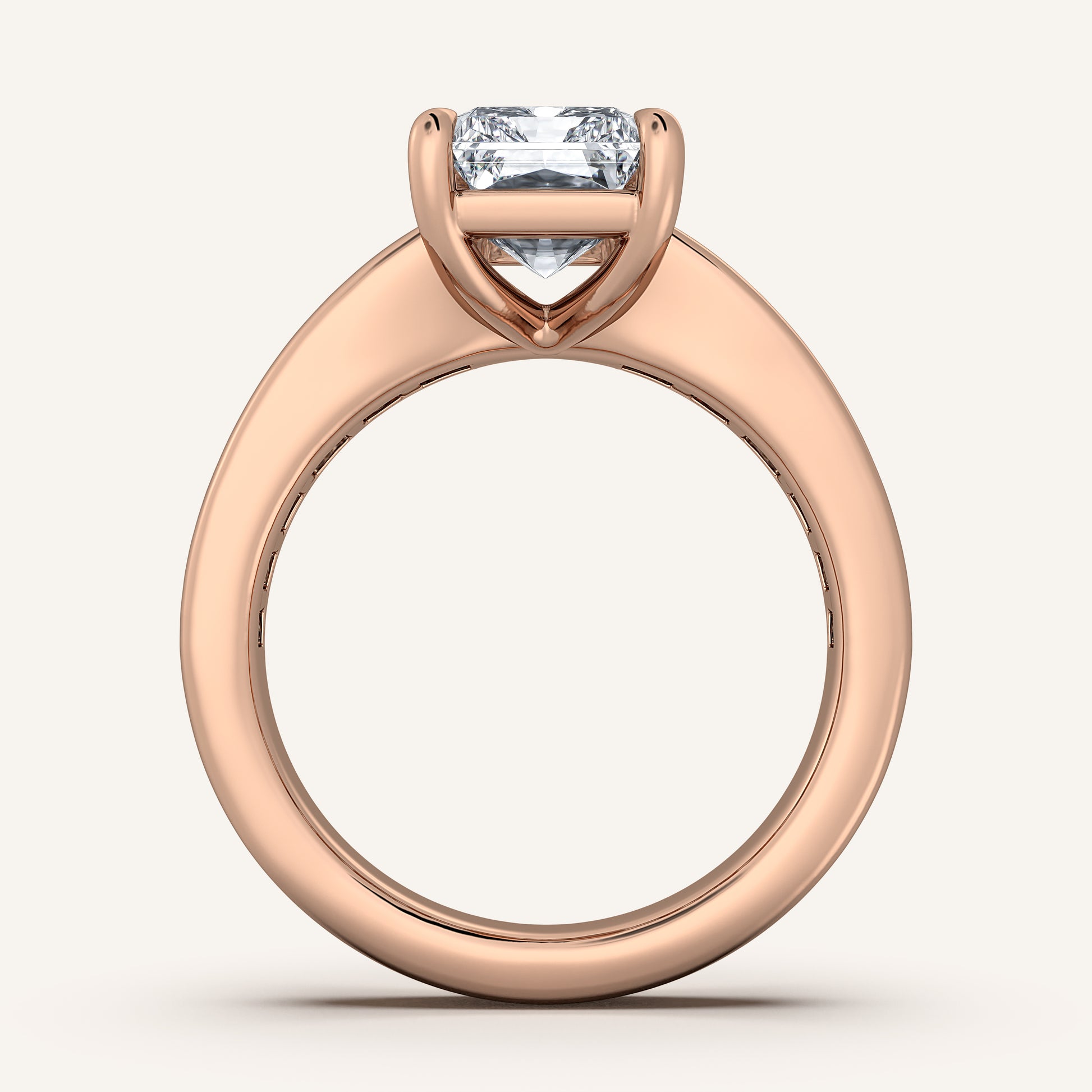Image for Radiant Cut Art Deco Engagement Ring | 14k Rose Gold