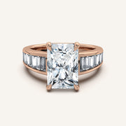 Image for Radiant Cut Art Deco Engagement Ring | 18k Rose Gold