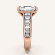 Image for Radiant Cut Art Deco Engagement Ring | 18k Rose Gold