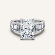 Image for Radiant Cut Art Deco Engagement Ring | 14k White Gold